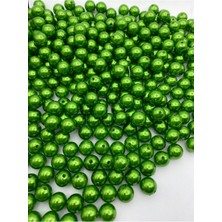 Hedef Bijuteri 14MM Yeşil  Renk Plastik Inci Boncuk, Çanta ve Takı Yapım Boncuğu (100 GR,~65ADET)
