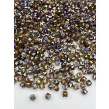 Hedef Bijuteri 50GR 8mm Janjanlı Kahverengi Küp,kübik Model Akrilik Boncuk,takı.çanta BONCUĞU(50GR,~200 Adet)