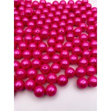 Hedef Bijuteri 18MM Fuşya  Renk Plastik Inci Boncuk, Çanta ve Takı Yapım Boncuğu (100GR,~33ADET)