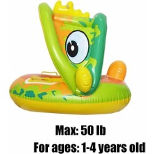 Dinozor Şekilli Baby Float  Bebek Yüzme Simidi Güneşlikli Kapanır Açılır Dino Yeşil