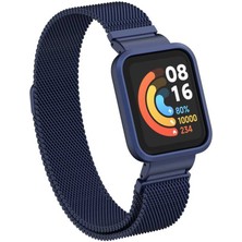 Heptek İletişim Xiaomi Redmi Watch (Mi Watch Lite) Uyumlu Krd-58 Metal Kordon - Lacivert