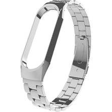 Heptek İletişim Xiaomi Mi Band 3 Uyumlu Krd-05 Metal Kordon - Gümüş