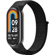 ZORE Xiaomi Mi Band 8 Krd-03 Hasır Kordon-Koyu Siyah