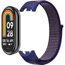 ZORE Xiaomi Mi Band 8 Krd-03 Hasır Kordon-Koyu Siyah