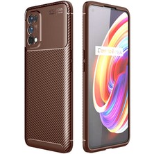 Heptek İletişim Realme 7 Pro Kılıf Negro Silikon Kapak-Kahverengi