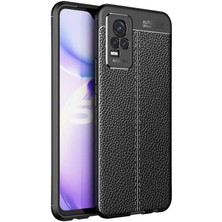 Heptek İletişim Vivo V21E Kılıf Niss Silikon Kapak-Siyah