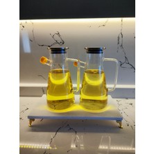 Mermer Altlık Şık  Yağdanlık Altı Mermer Beyaz Memer Gold Ayak Şık Sunumluk