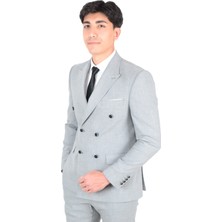 Erkek Ince Çizgili Kruvaze Takım