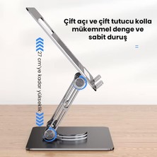 Upway 360 Derece Dönebilen Yükseklik Ayarlı Studio Style Alüminyum Laptop ve Tablet Standı