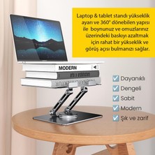 Upway 360 Derece Dönebilen Yükseklik Ayarlı Studio Style Alüminyum Laptop ve Tablet Standı