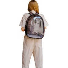 Kedi Taşıma Çantası Astronot Şeffaf Orta Boy Uçak Için Uygun Hava Alan Sırt Çantası