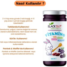 Blackdut-Vitamino Çocuklar Için Vitaminli Karışım-Macun 315 gr - Karadut Özü-Keçiboynuzu-Aronya-Hurma