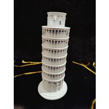 Hediyehanem Pizza Kulesi 3D Maket Model Dekor Biblo Pisa Tower 14 x 6.5 x 6.5 cm