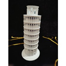 Hediyehanem Pizza Kulesi 3D Maket Model Dekor Biblo Pisa Tower 14 x 6.5 x 6.5 cm