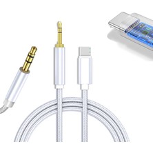 Exenar iPad 11INÇ M4 1.nesil 2.nesil 3.nesil 4.nesil Uyumlu Aux Kablo Ses Dönüştürücüsü Type-C Çeviricisi