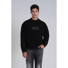 Lufian Erkek Vıler Sweatshirt Uzun Kol Bisiklet Yaka Düz Desen Standart Cep 112030148