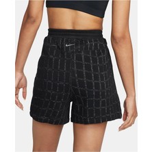 Nike Kadın Kapitone Tasarımlı Yoga Therma-Fit Luxe Cozy Fleece Siyah Şort S Beden