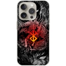 Dali Design Apple iPhone 15 Pro Max Uyumlu Şeffaf Kılıf Berserk Tasarımlı 2