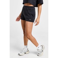 Nike Sportswear Chill Terry Yüksek Belli Dar Kesim Siyah Kadın Spor Şort