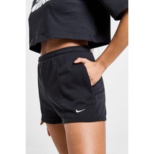 Nike Sportswear Chill Terry Yüksek Belli Dar Kesim Siyah Kadın Spor Şort