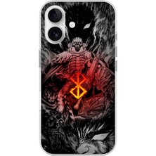 Dali Design Apple iPhone 16 Uyumlu Şeffaf Kılıf Berserk Tasarımlı 2