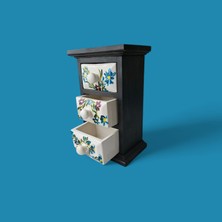 Seramik Çekmeceli Ladin Ağcı Dokoratif Hediyelik Organizer