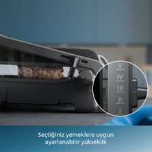 Philips 7000 Serisi Izgara ve Tost Makinesi - Sıcaklık Sensörü ve 8 Ön Ayarlı Programlar ile Geniş Yüzeye Sahip Izgara, Dijital Sıcaklık Kontrolü, Kolay Temizlenebilir