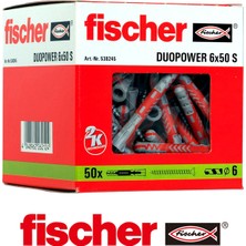 Fischer 538245 Duopower 50 Adet 6X50 Dübel 50 Adet 4,5X60 Vida
