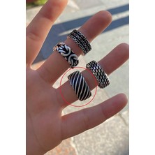 Erer Gümüş Gümüş Otantik El Işi Taşsız Yüzük BSK411E212N8