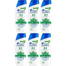 Head & Shoulders 330 ml Şampuan 2-1 Mentol Ferahlığı x 6 Adet