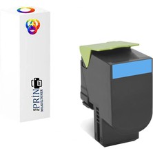 PlusPrint Lexmark 80C8SCE/LEXMARK CX410DTE Uyumlu Mavi Muadil Toner 2000 Sayfa