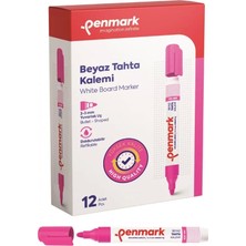 Penmark Beyaz Yazı Tahtası Kalemi Pembe Renk (12 Adet)