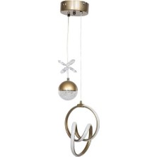 Harnelli 3 Renk Yanabilen Şeker Camlı Modern Ledli Avize