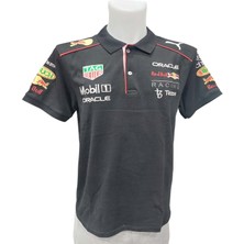 Honda Erkek Polo Yakalı Redbull Baskılı Kısa Kollu Siyah Tişört Etp-Hndr