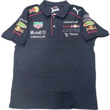 Honda Erkek Polo Yakalı Redbull Baskılı Kısa Kollu Siyah Tişört Etp-Hndr