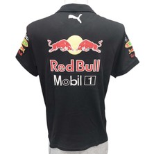 Honda Erkek Polo Yakalı Redbull Baskılı Kısa Kollu Siyah Tişört Etp-Hndr