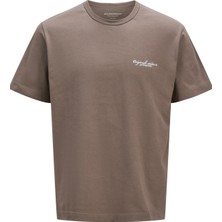 Jorboston Chest Brandıng Tee Ss Cn Açık Kahve