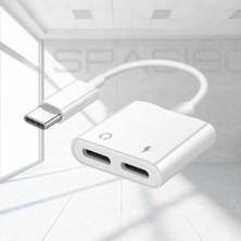 Spasibo Port Dual Usb-C | Şarj ve Ses Adaptörü