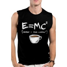 Rock&Roll Enerjik Kahve Siyah Kesik Kol / Kolsuz Erkek T-Shirt