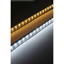 Demir Led Alüminyum Kasalı Çubuk Barled 12V 72 Ledli 5730 Şeffaf Cam Günışığı LED