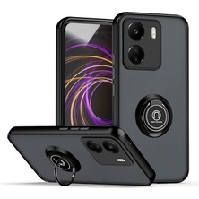 Poco C65 / Redmi 13C Kılıf Buzlu Yüzüklü Standlı Kapak A++ Zipax-Az-Mnty