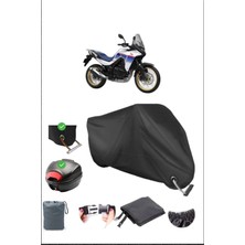 Breen Honda Xl 750 Transalp Için Arka Çanta ve Kilit Uyumlu Siyah Motosiklet Branda, Güvenli