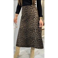 Leopar Midi Boy Etek