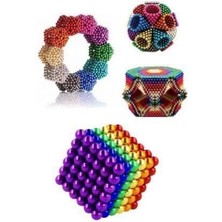 Akasha Design Renkli Manyetik neodyum Mıknatıs Toplar  216 Adet 5 mm Neocube Neo Cube Küp Neodymium
