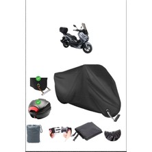 Kuba Novax 200 Için Arka Çanta Ve Kilit Uyumlu Siyah Motosiklet Branda, Güvenli