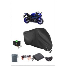 Breen Yamaha R7 Için Kilit Uyumlu Siyah Motosiklet Branda, Güvenli, Su Geçirmez