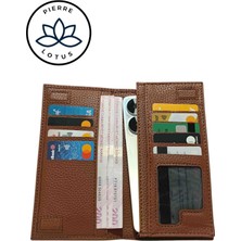 Pierre Lotus Telefon Bölmeli Bozuk Para Kağıt Para Kartlık Bölmeli Cüzdan PLB1013