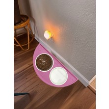 Silikon Mama Matı Havuzlu Yıkanabilir Kaymaz Evcil Hayvan Beslenme Matı Kedi Köpek Paspası 50X25 cm