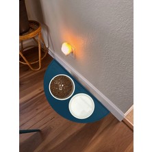 Silikon Mama Matı Havuzlu Yıkanabilir Kaymaz Evcil Hayvan Beslenme Matı Kedi Köpek Paspası 50X25 cm
