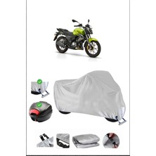 Rks Rk125-S Için Arka Çanta Ve Kilit Uyumlu Gri Motosiklet Branda, Güvenli